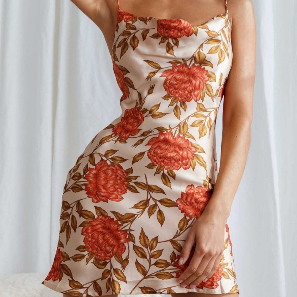 SelfieLeslie show me love cowl neck mini dress